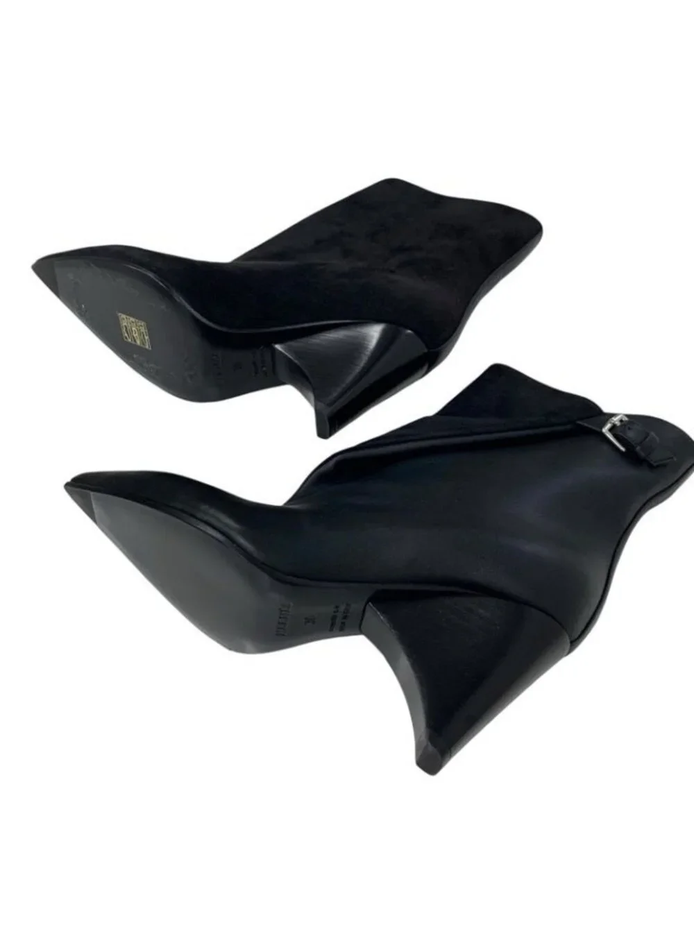 Hermes Hanae Boots Short Shoes Suede Leather Black - Picture 6 of 9